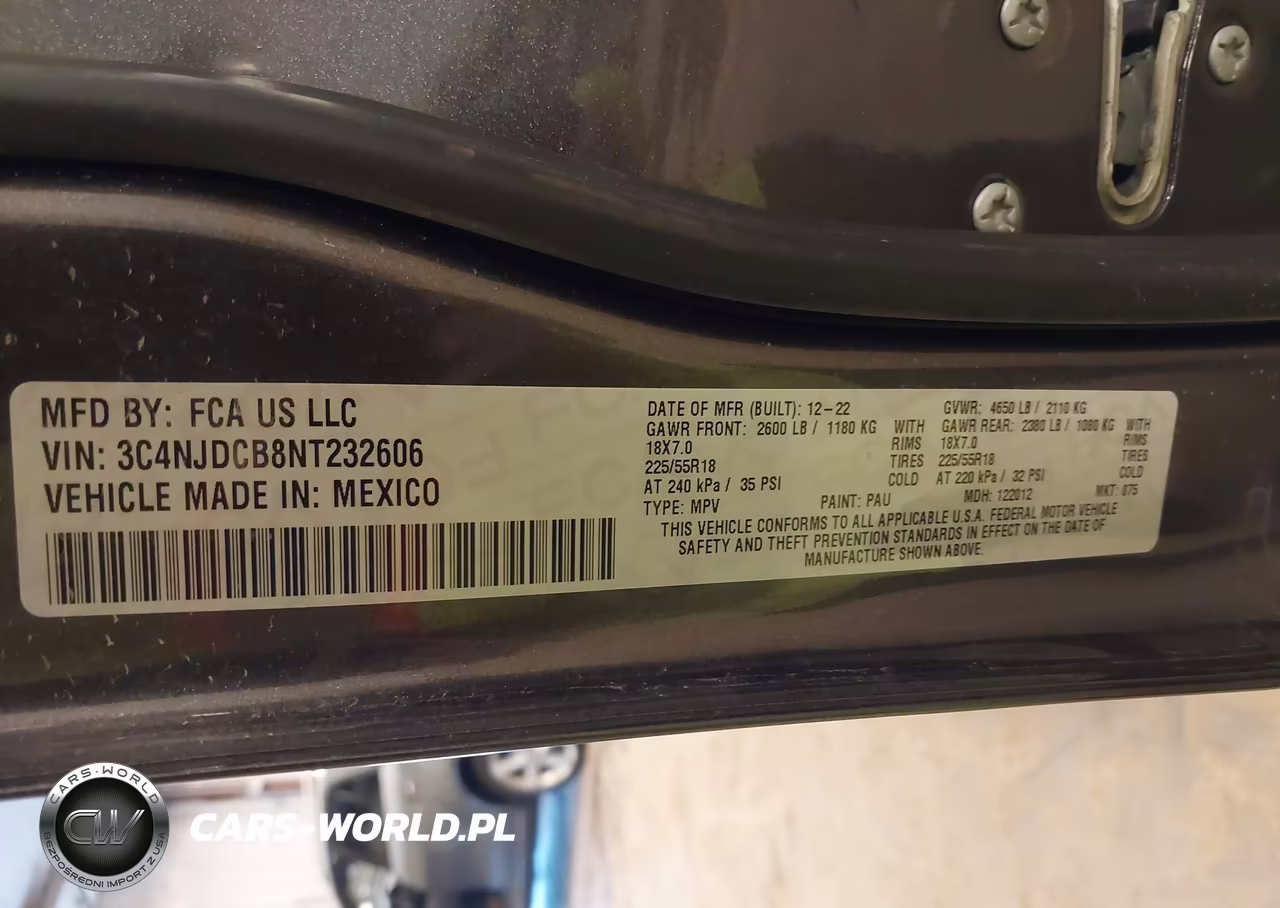 2022 Jeep Compass Limited 4X4 VIN:3C4NJDCB8NT232606 - 9