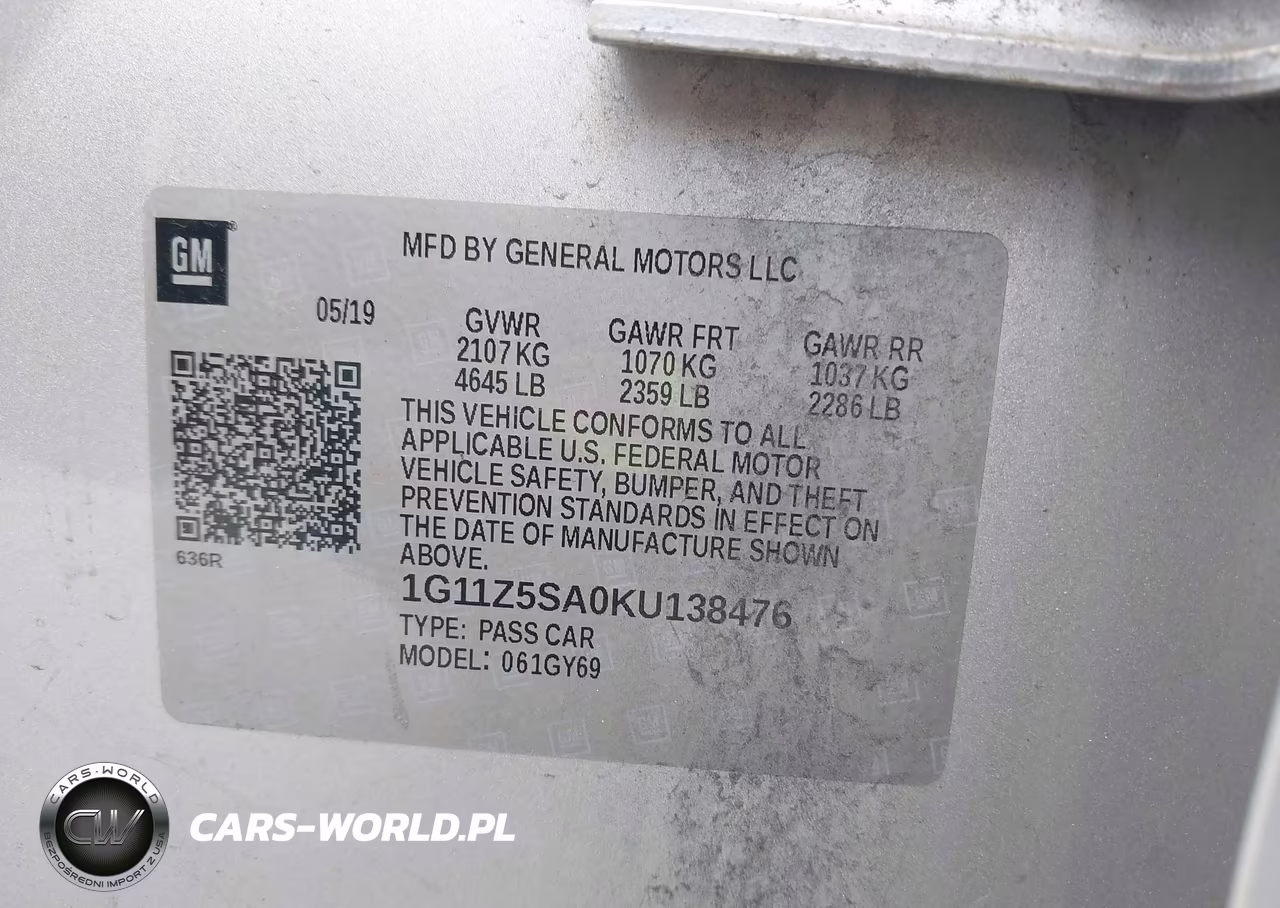 2019 Chevrolet Impala Lt VIN:1G11Z5SA0KU138476 - 9
