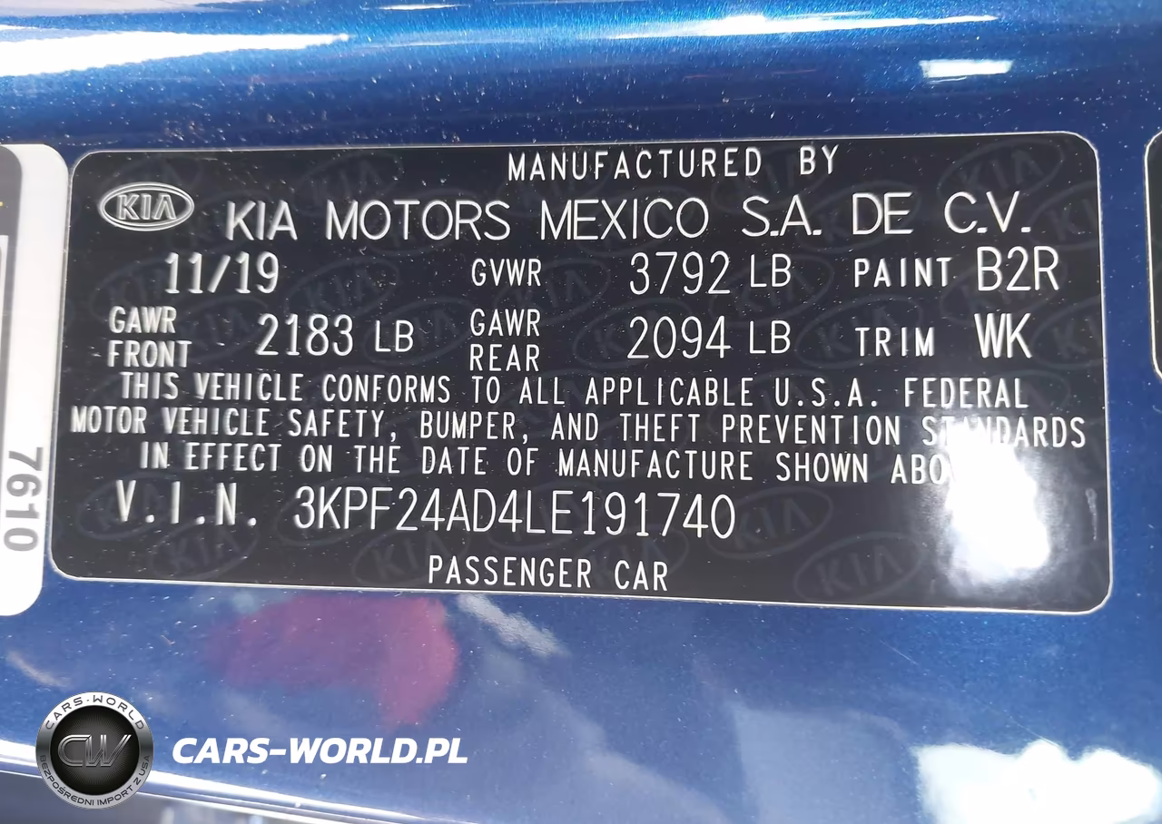 2020 Kia Forte Lxs VIN:3KPF24AD4LE191740 - 9