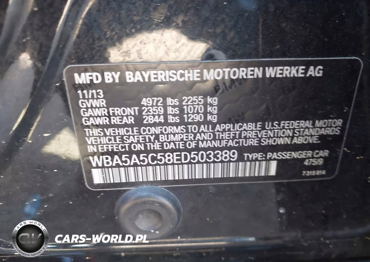 2014 BMW 528I VIN:WBA5A5C58ED503389 - 9