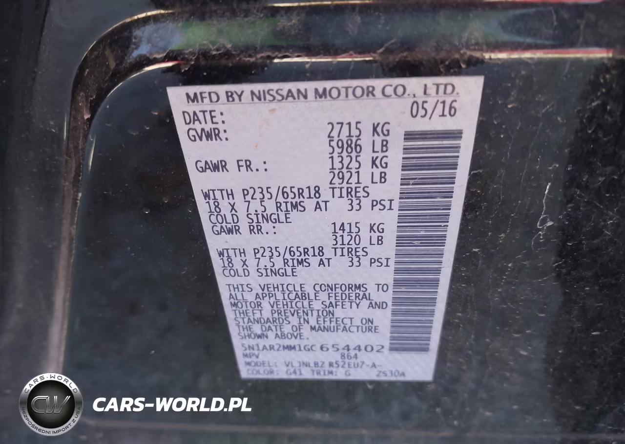 2016 Nissan Pathfinder Platinum-S-Sl-Sv VIN:5N1AR2MM1GC654402 - 9