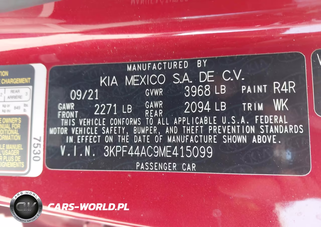2021 Kia Forte Gt VIN:3KPF44AC9ME415099 - 9