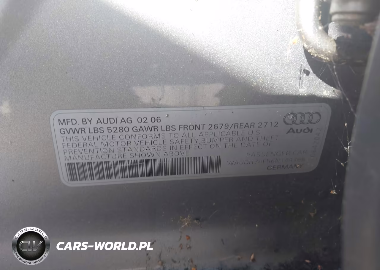 2006 Audi A6 3.2 VIN:WAUDH74F56N144766 - 9