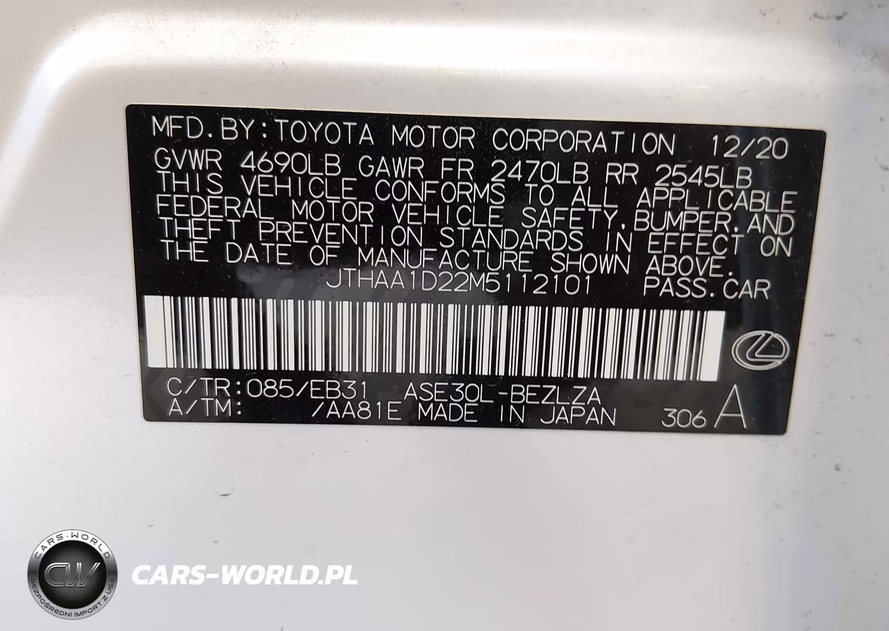 2021 Lexus Is 300 VIN:JTHAA1D22M5112101 - 9