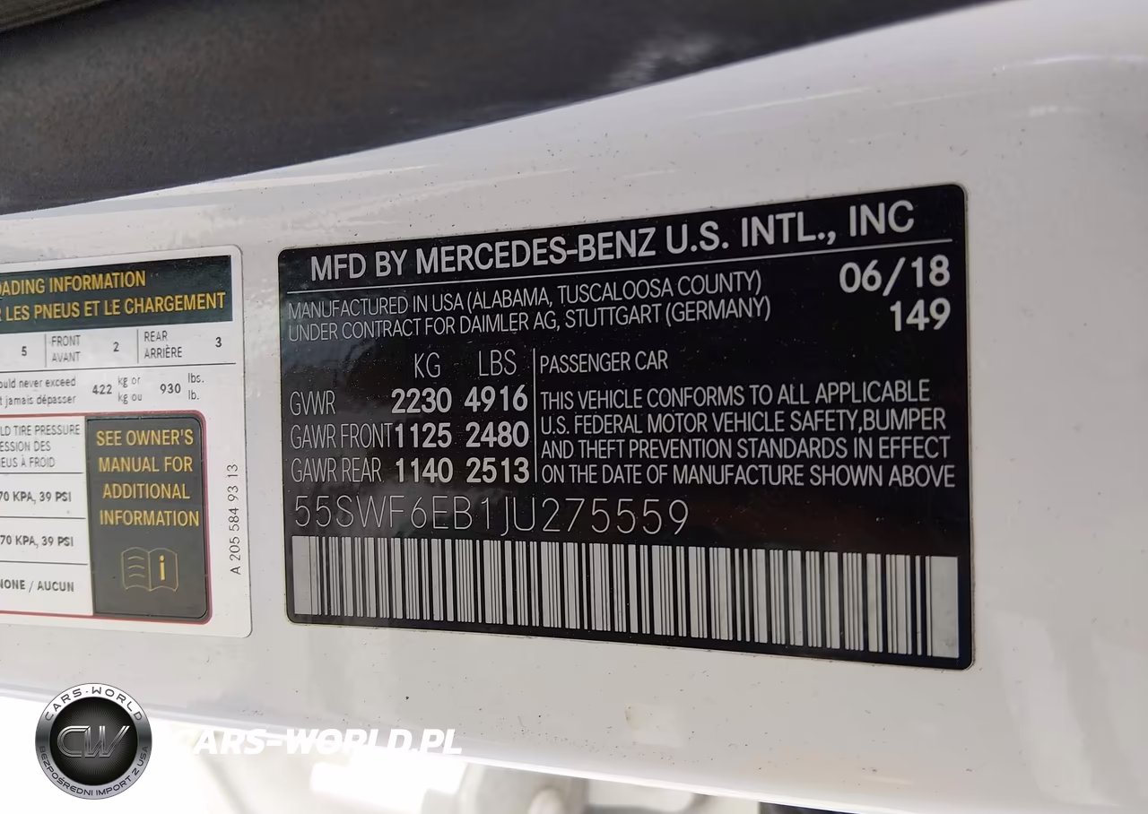 2018 Mercedes-Benz Amg C 43 4Matic VIN:55SWF6EB1JU275559 - 9