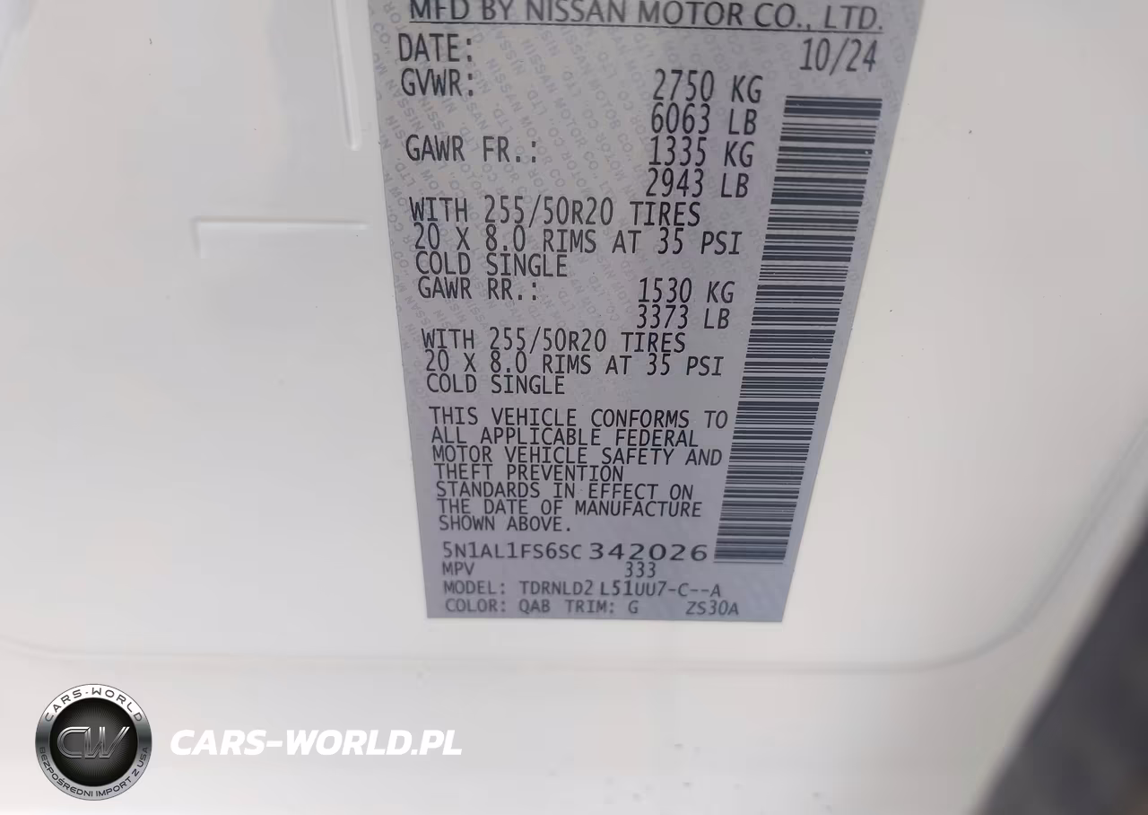 2025 Infiniti Qx60 Luxe Awd VIN:5N1AL1FS6SC342026 - 9