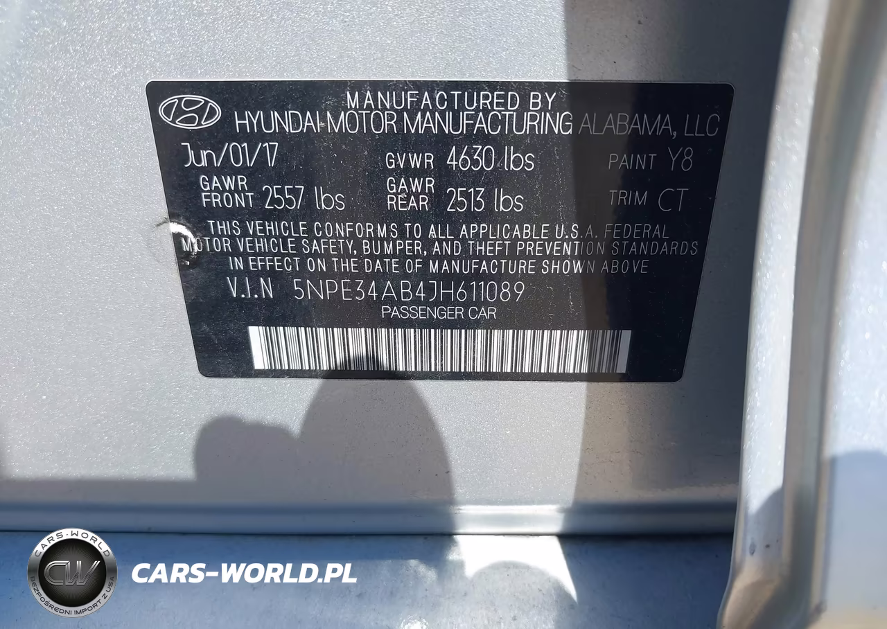2018 Hyundai Sonata Sport 2.0T VIN:5NPE34AB4JH611089 - 9