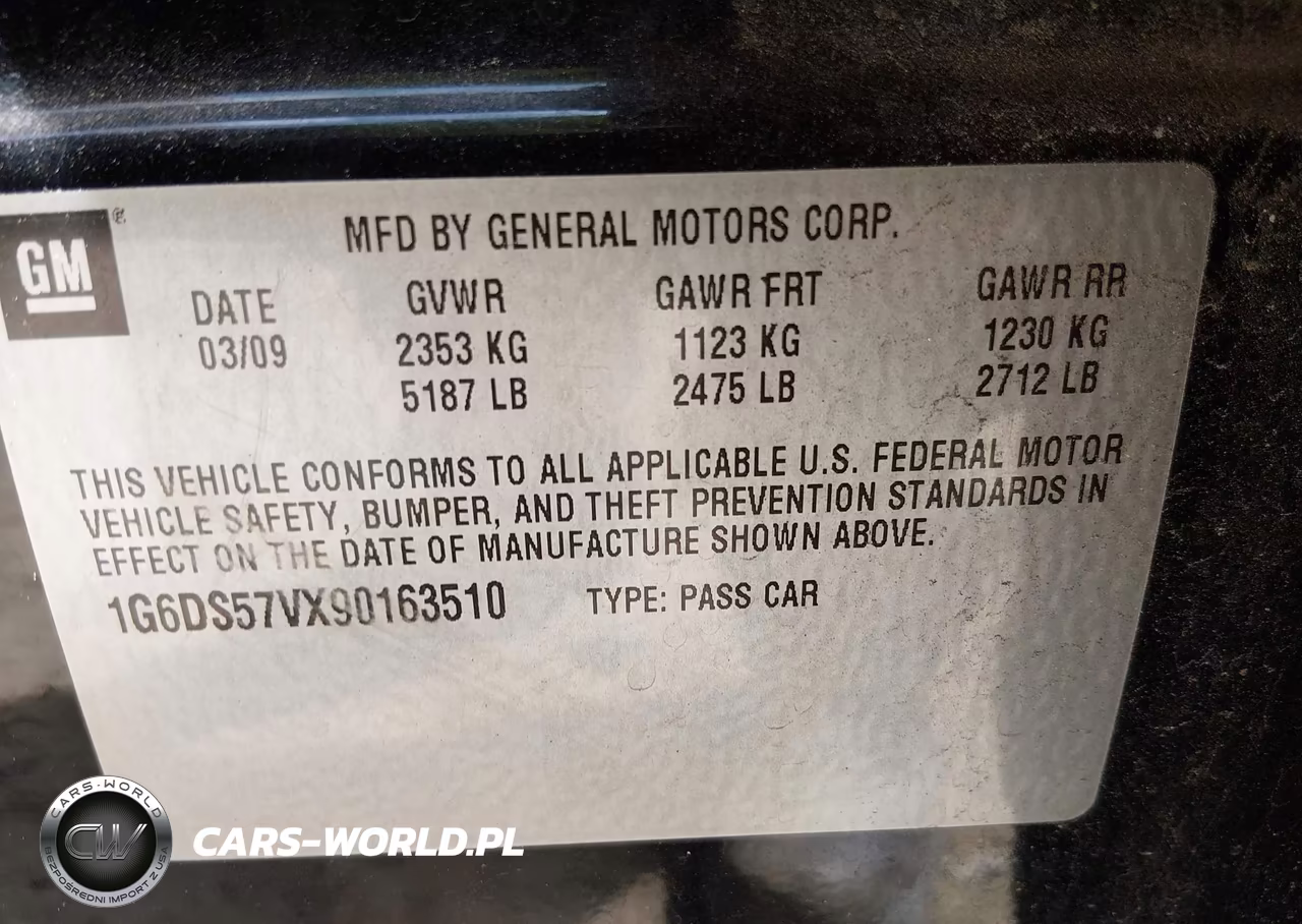 2009 Cadillac Cts Standard VIN:1G6DS57VX90163510 - 9