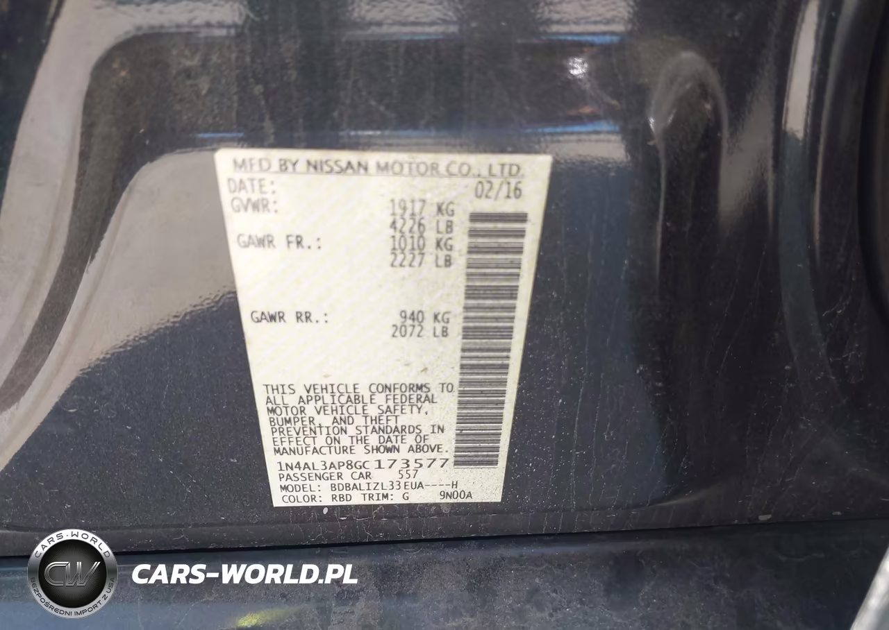 2016 Nissan Altima 2.5 Sv VIN:1N4AL3AP8GC173577 - 9