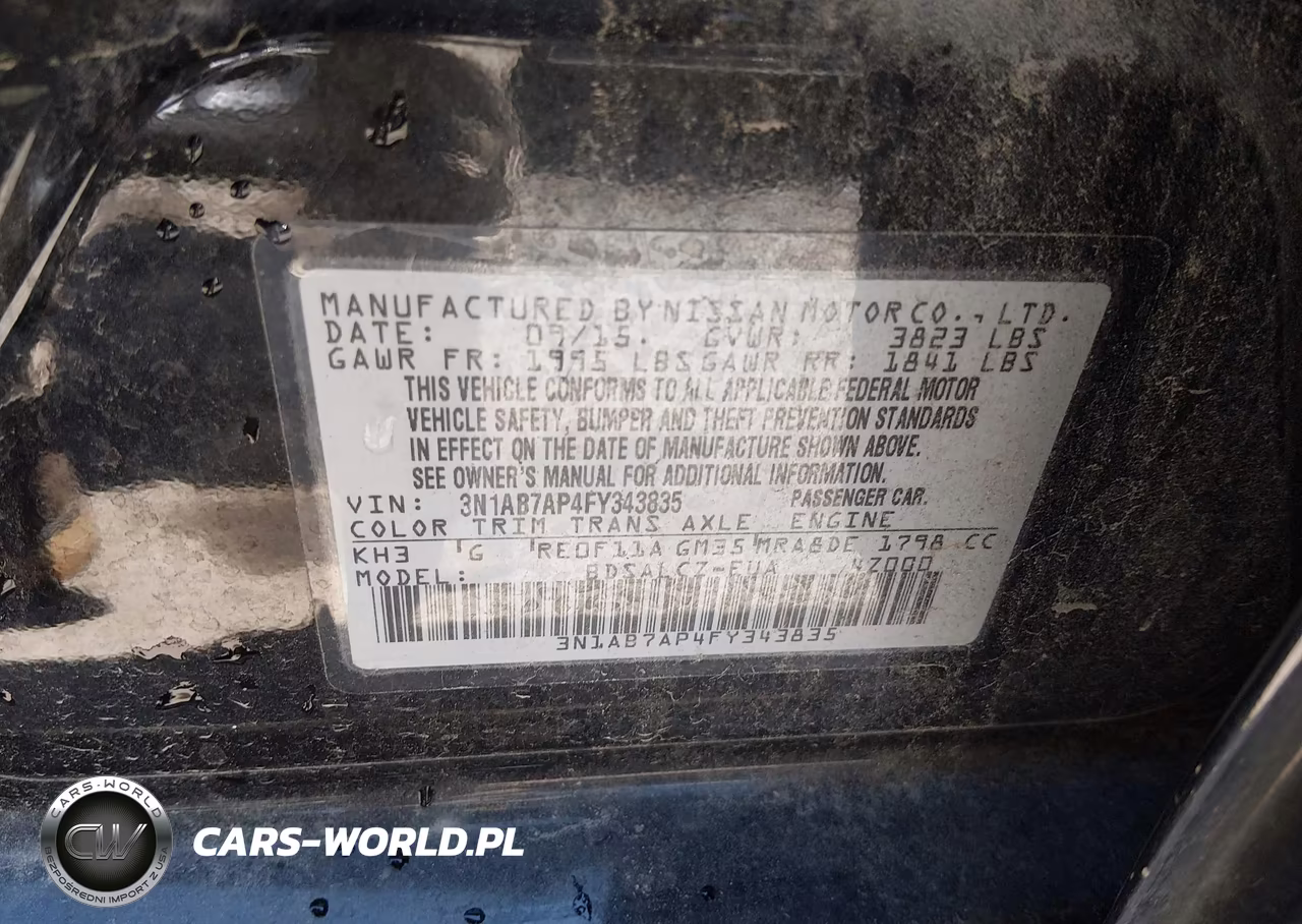 2015 Nissan Sentra S VIN:3N1AB7AP4FY343835 - 9
