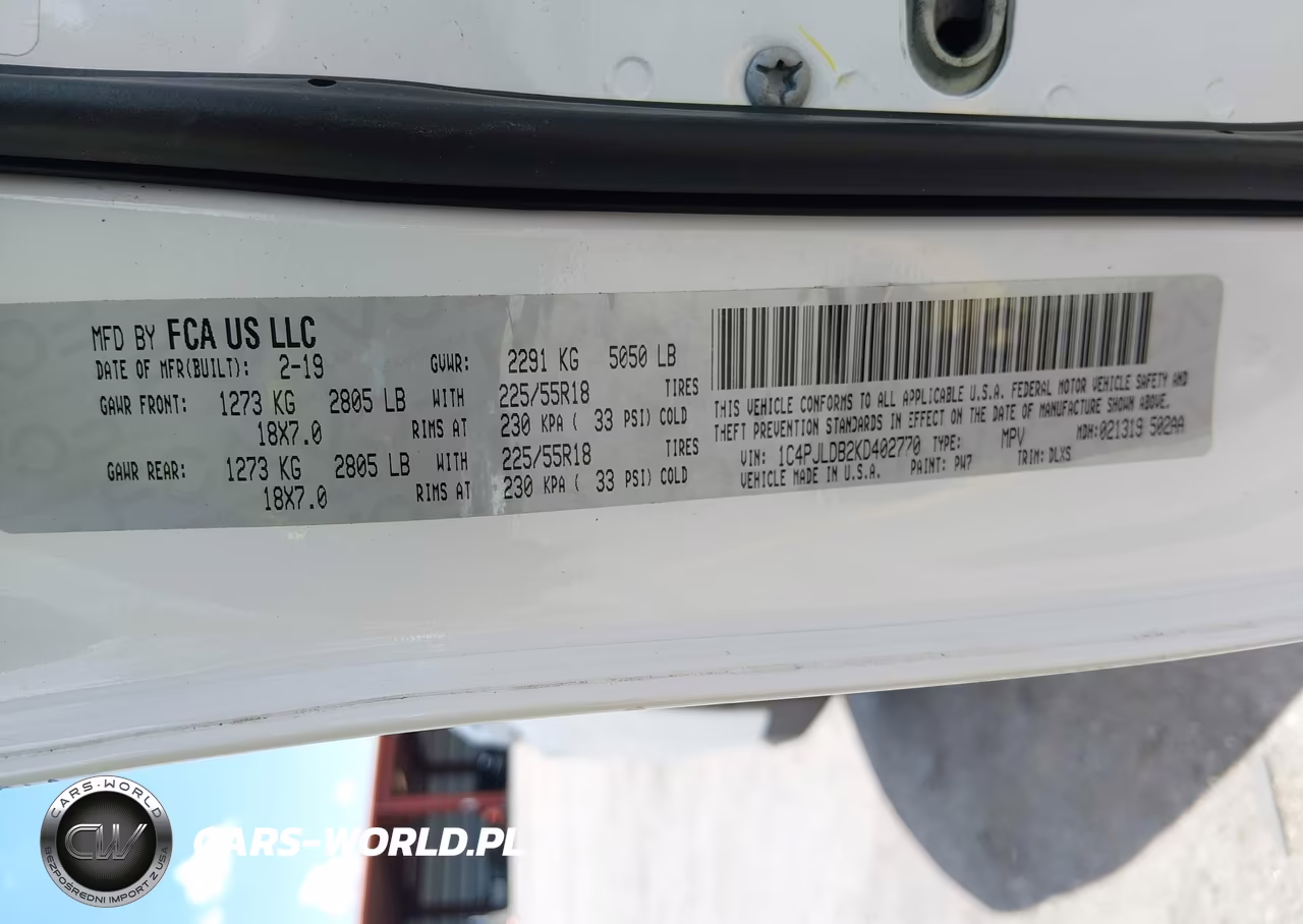 2019 Jeep Cherokee Limited Fwd VIN:1C4PJLDB2KD402770 - 9