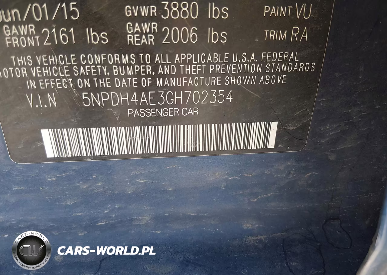2016 Hyundai Elantra Se VIN:5NPDH4AE3GH702354 - 9