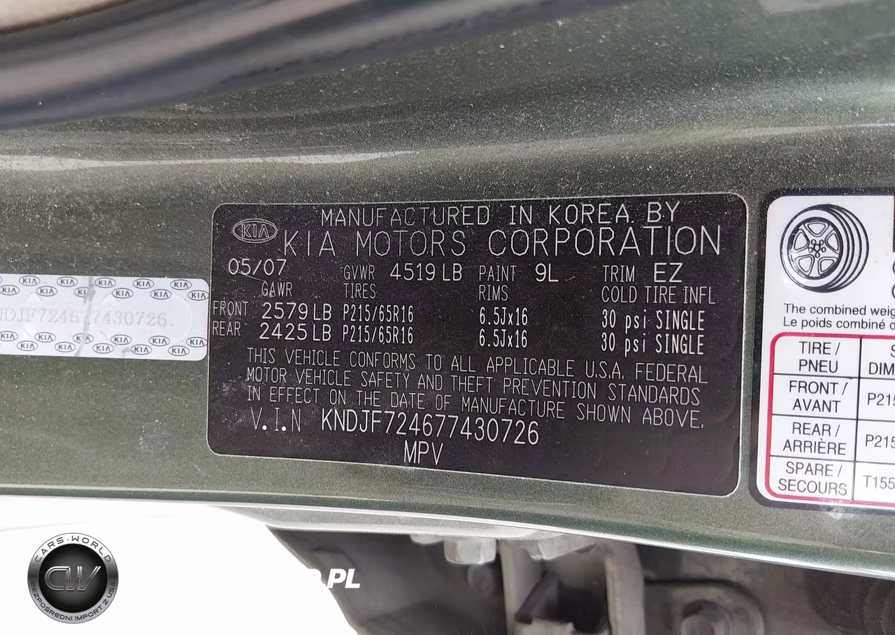 2007 Kia Sportage Lx VIN:KNDJF724677430726 - 9