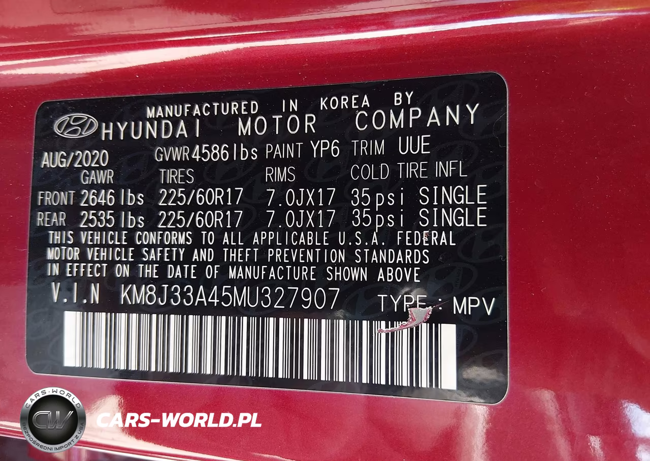 2021 Hyundai Tucson Value VIN:KM8J33A45MU327907 - 9