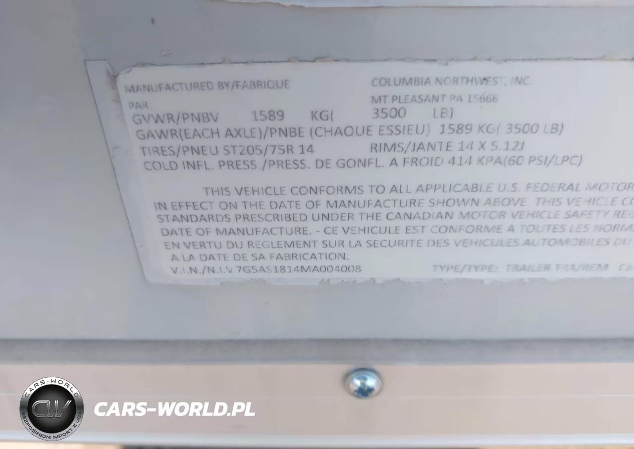 2021 Columbia A-Liner VIN:7G5AS1814MA004008 - 9