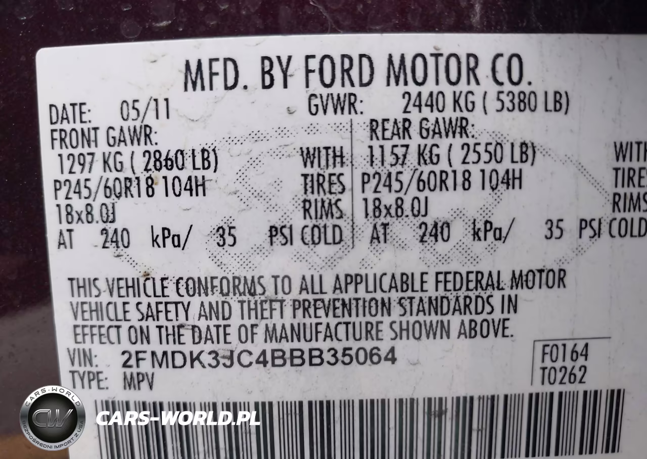 2011 Ford Edge Sel VIN:2FMDK3JC4BBB35064 - 9