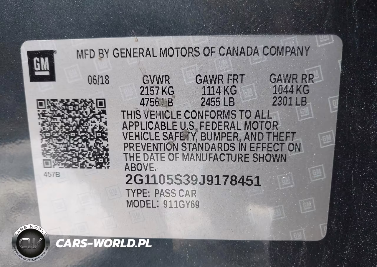 2018 Chevrolet Impala 1Lt VIN:2G1105S39J9178451 - 9