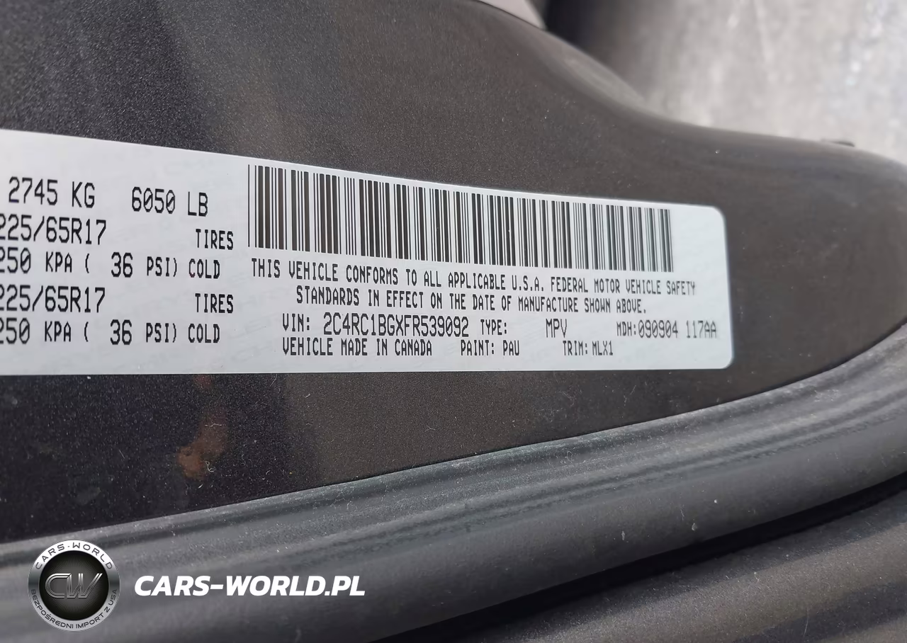 2015 Chrysler Town & Country Touring VIN:2C4RC1BGXFR539092 - 9