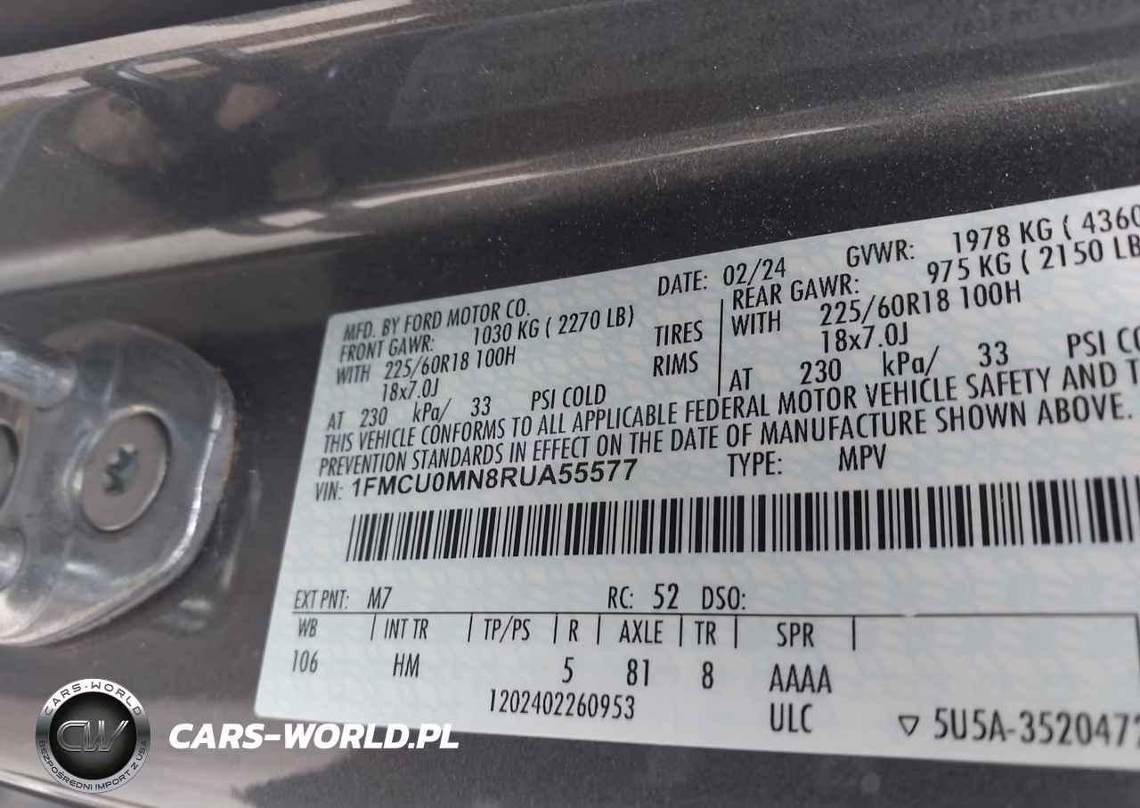 2024 Ford Escape St-Line VIN:1FMCU0MN8RUA55577 - 9