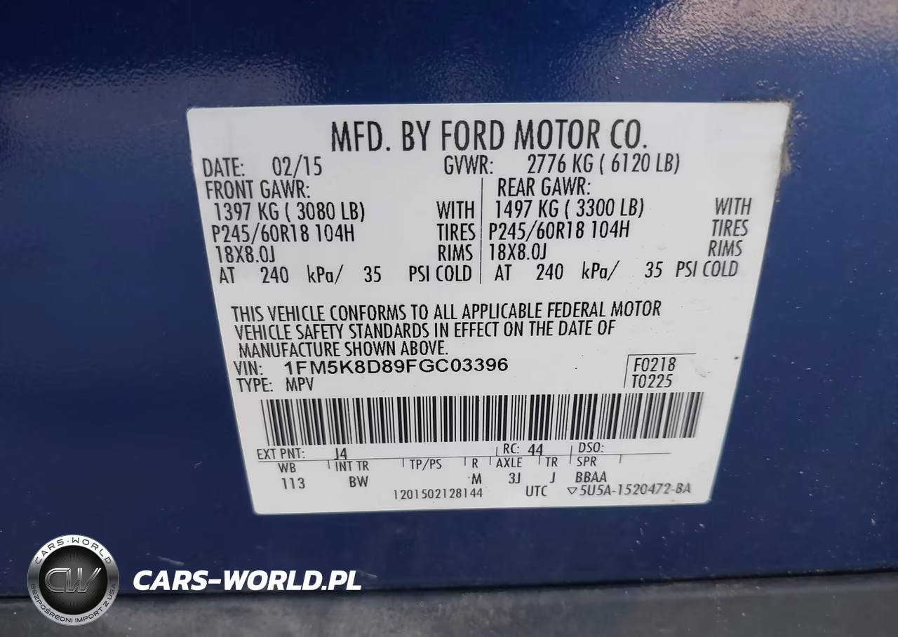 2015 Ford Explorer Xlt VIN:1FM5K8D89FGC03396 - 9
