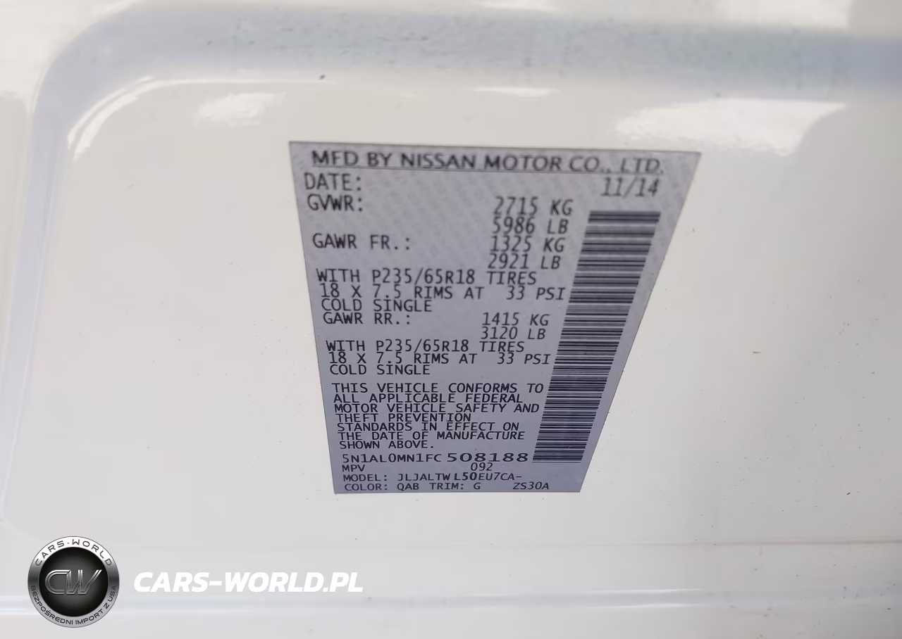 2015 Infiniti Qx60 VIN:5N1AL0MN1FC508188 - 9