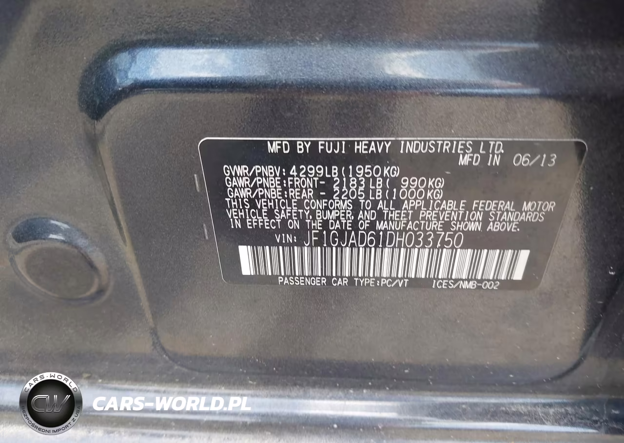 2013 Subaru Impreza 2.0I Premium VIN:JF1GJAD61DH033750 - 9