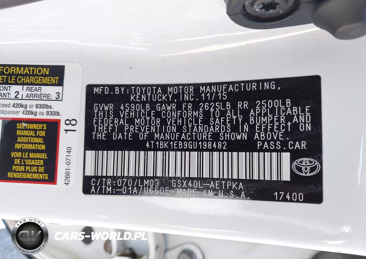 2016 Toyota Avalon Limited VIN:4T1BK1EB9GU198482 - 9