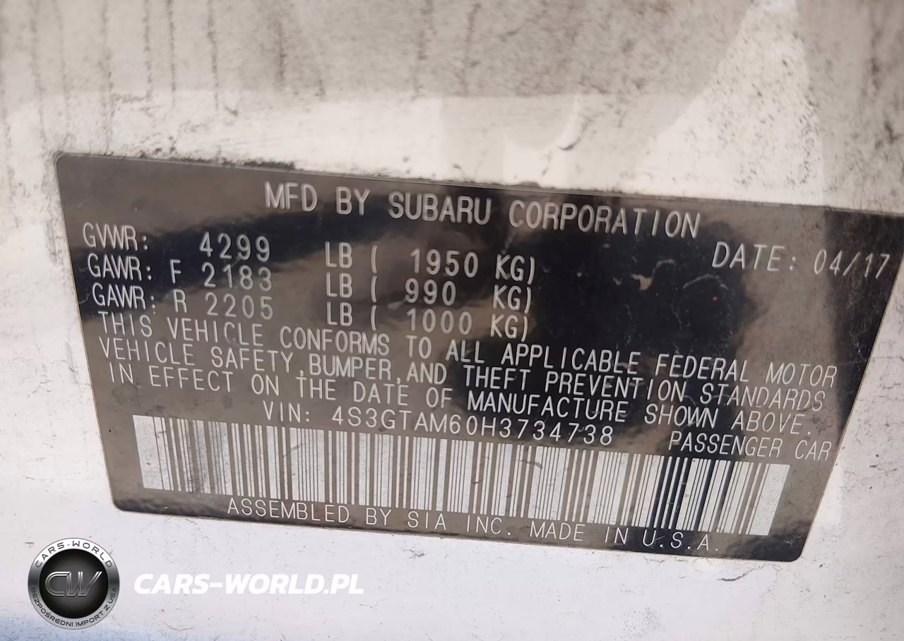 2017 Subaru Impreza 2.0I Sport VIN:4S3GTAM60H3734738 - 9