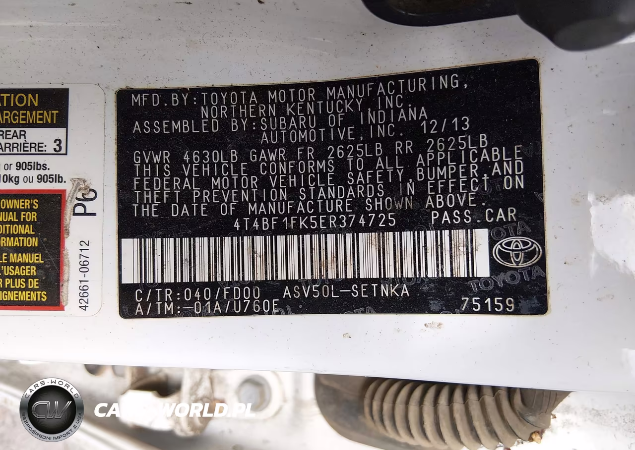 2014 Toyota Camry Le VIN:4T4BF1FK5ER374725 - 9