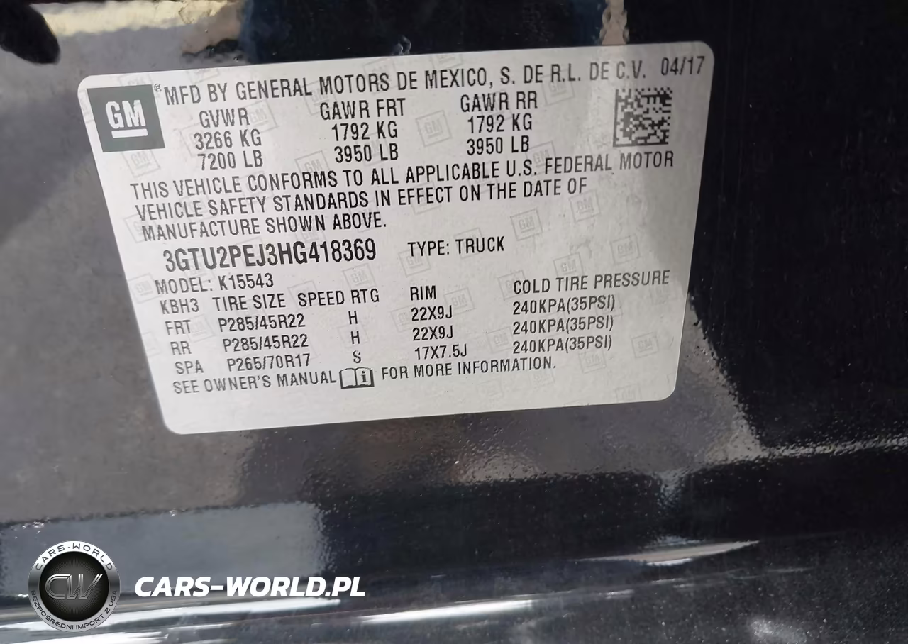 2017 GMC Sierra 1500 Denali VIN:3GTU2PEJ3HG418369 - 9
