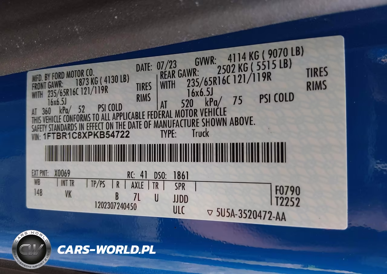 2023 Ford Transit-250 VIN:1FTBR1C8XPKB54722 - 9