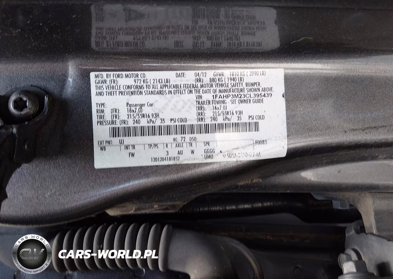 2012 Ford Focus Sel VIN:1FAHP3M23CL395439 - 9
