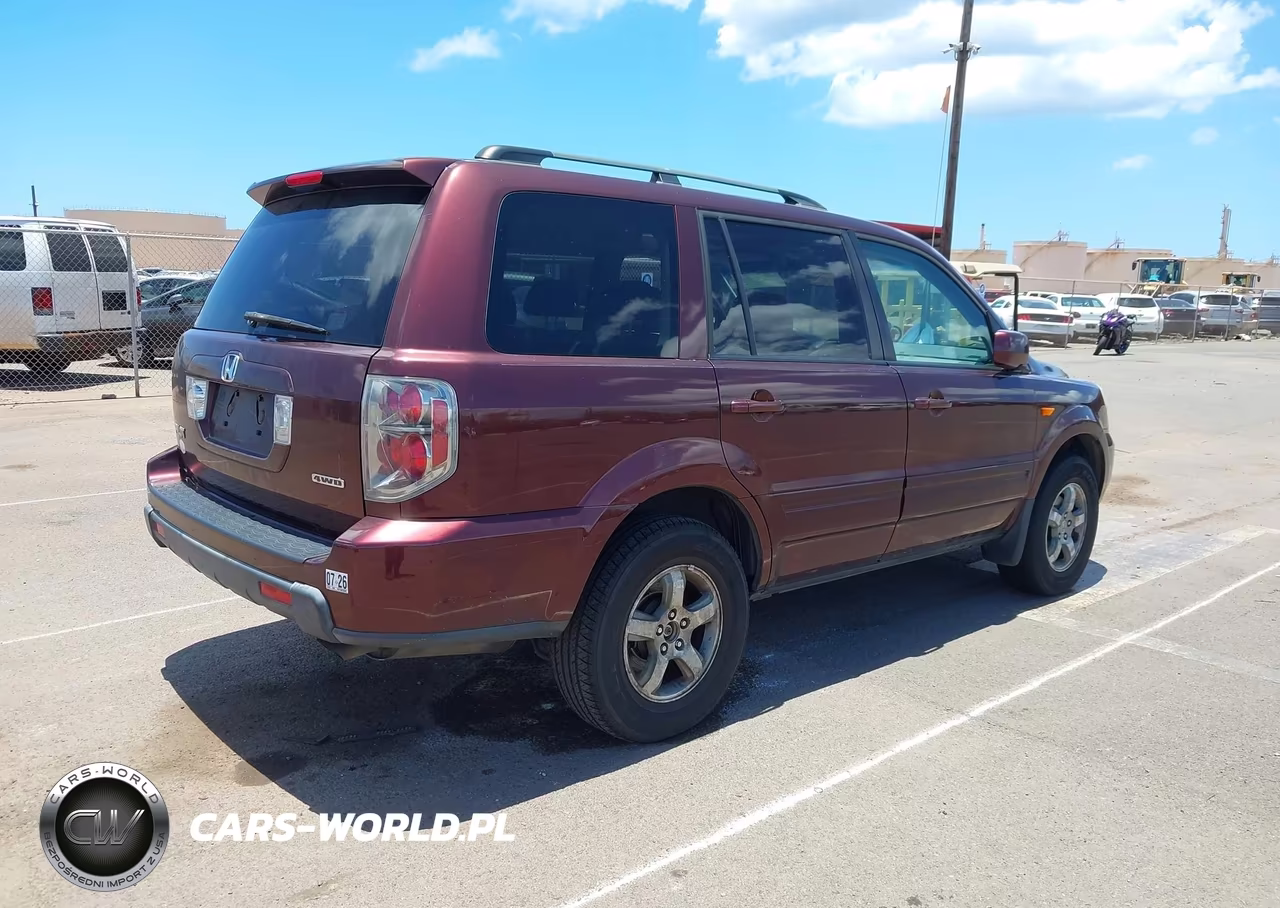 2007 Honda Pilot Ex-L VIN:2HKYF18687H536692 - 4