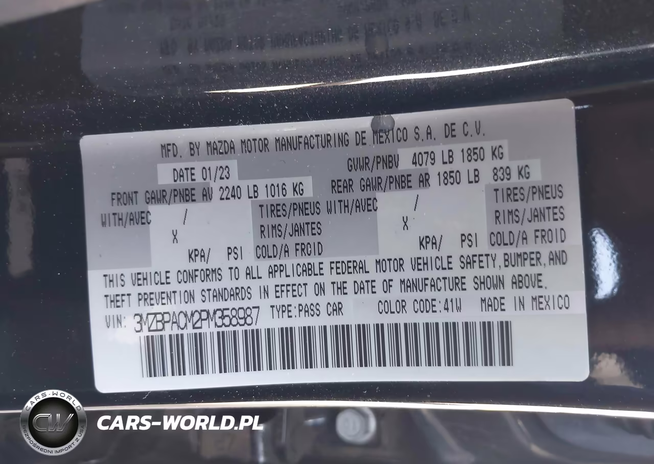 2023 Mazda Mazda3 2.5 S Preferred VIN:3MZBPACM2PM358987 - 9