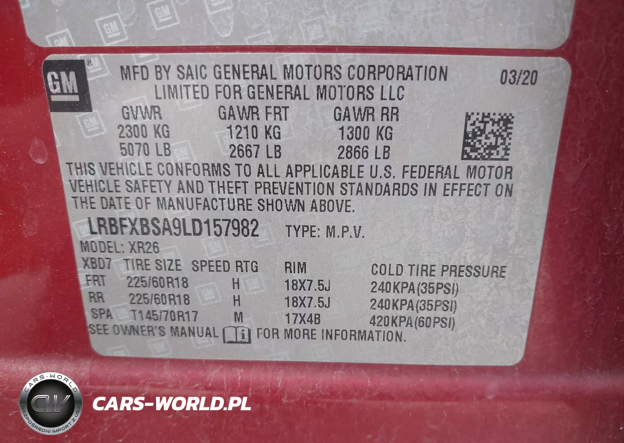 2020 Buick Envision Fwd Preferred VIN:LRBFXBSA9LD157982 - 9