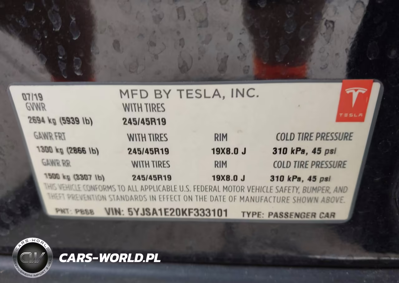 2019 Tesla Model S 100D-75D-Long Range-Standard Range VIN:5YJSA1E20KF333101 - 9