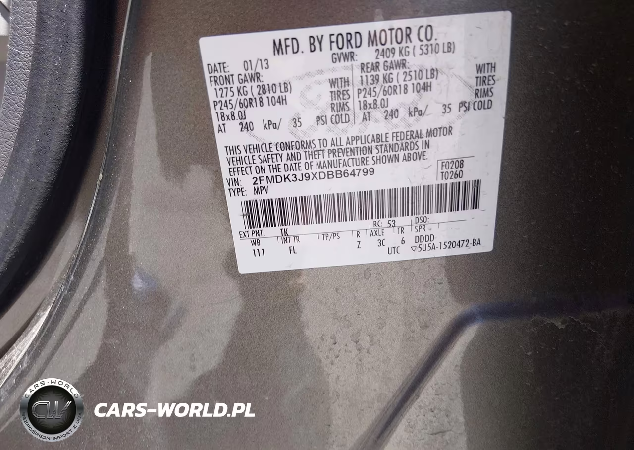 2013 Ford Edge Sel VIN:2FMDK3J9XDBB64799 - 9