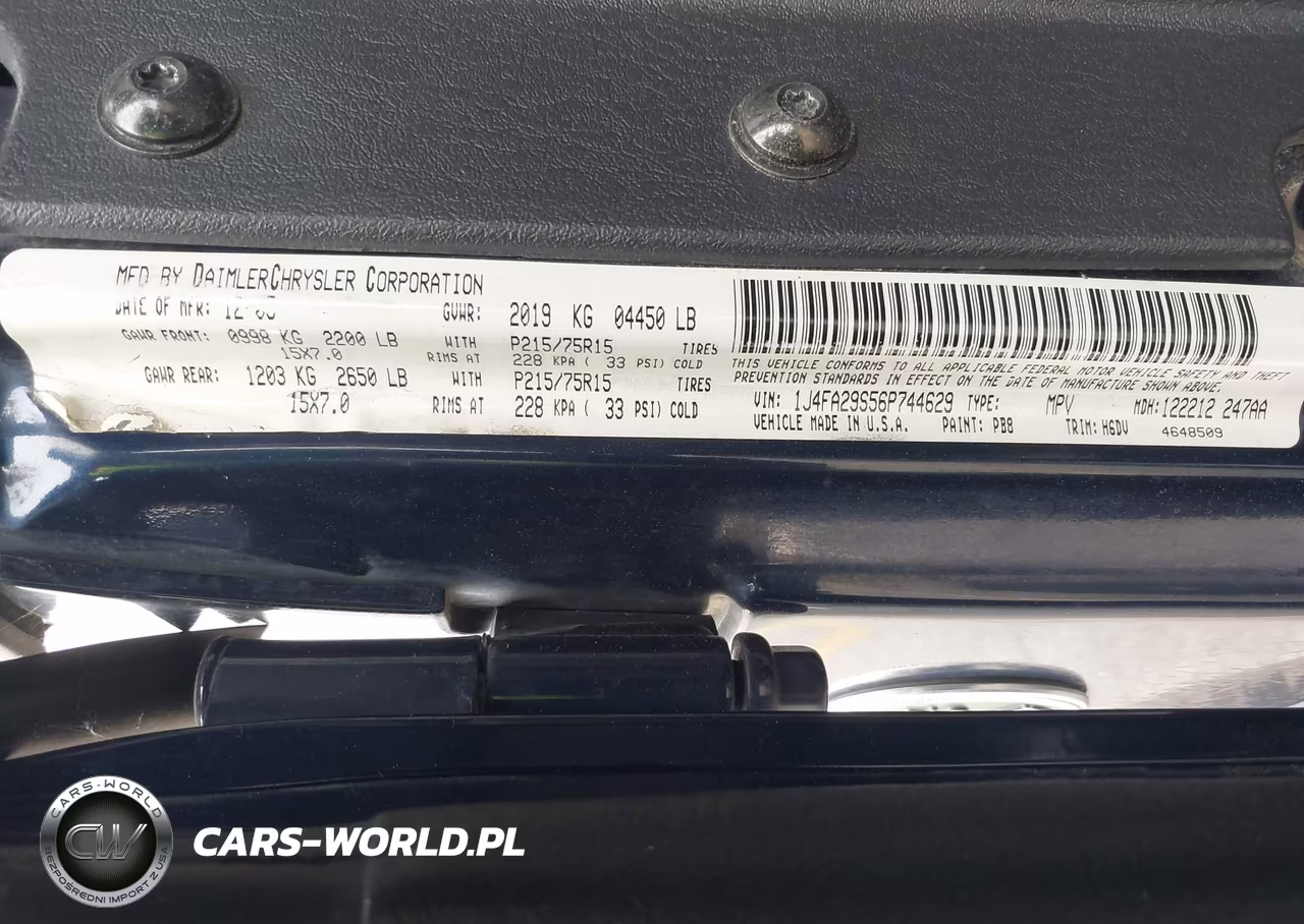 2006 Jeep Wrangler Se VIN:1J4FA29S56P744629 - 9