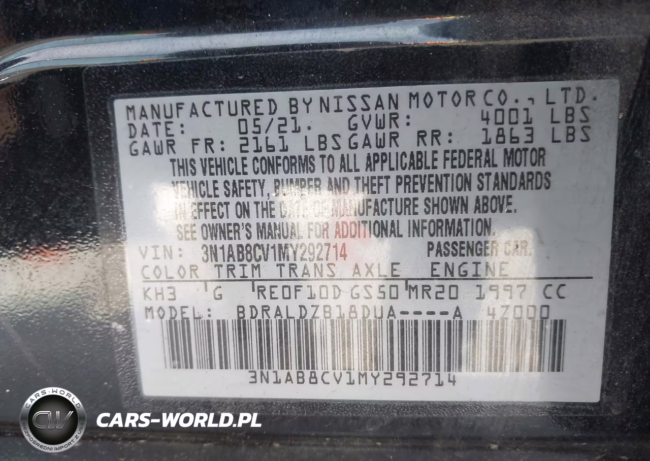 2021 Nissan Sentra Sv Xtronic Cvt VIN:3N1AB8CV1MY292714 - 9