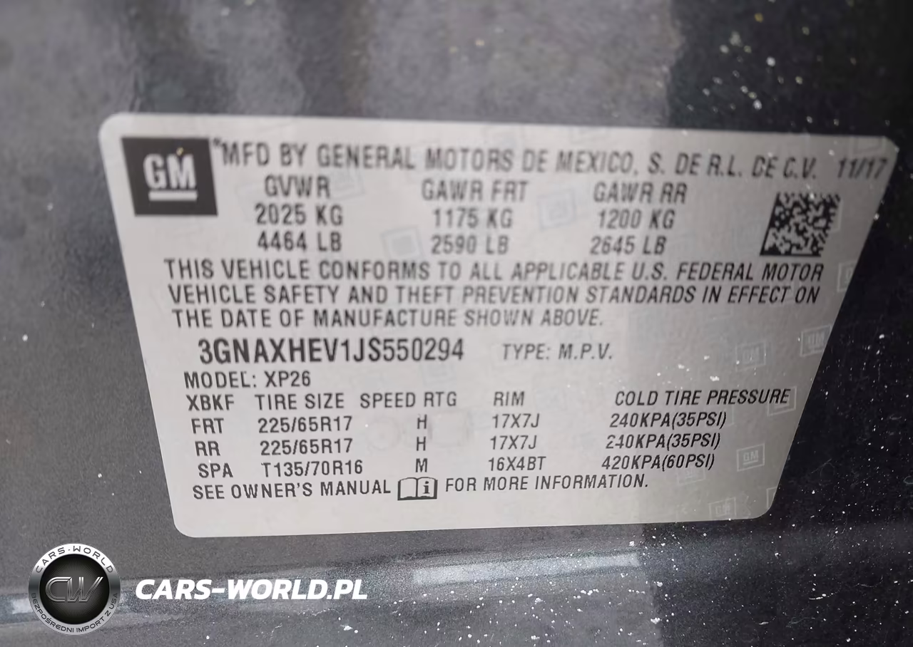 2018 Chevrolet Equinox Ls VIN:3GNAXHEV1JS550294 - 9