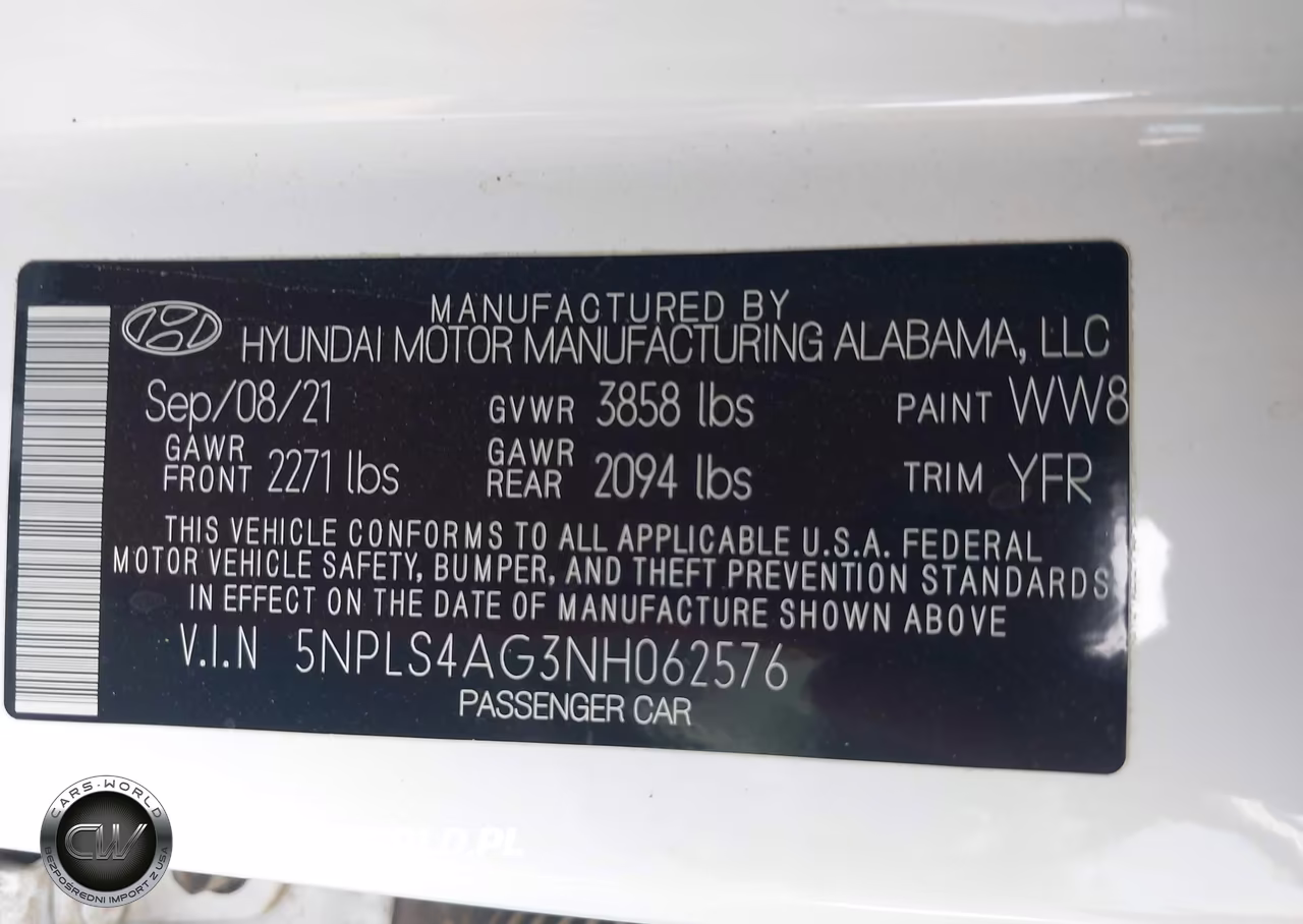 2022 Hyundai Elantra Sel VIN:5NPLS4AG3NH062576 - 9