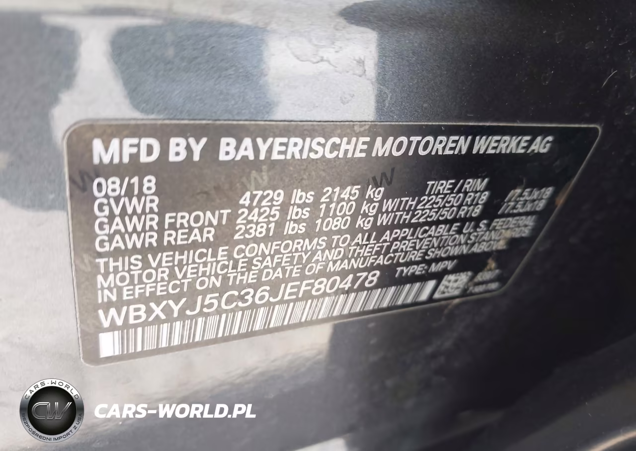2018 BMW X2 xDrive28I VIN:WBXYJ5C36JEF80478 - 9