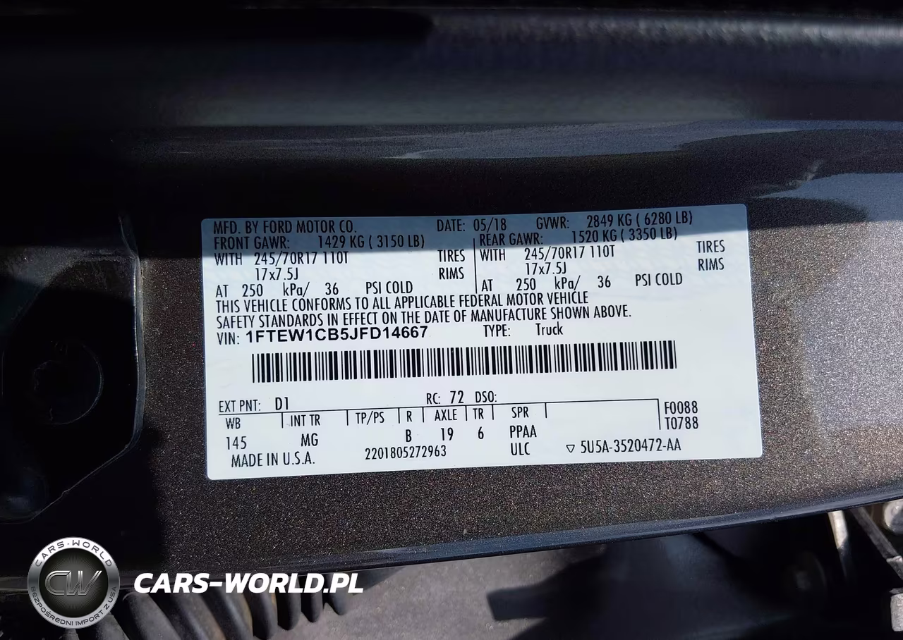 2018 Ford F-150 Xlt VIN:1FTEW1CB5JFD14667 - 9