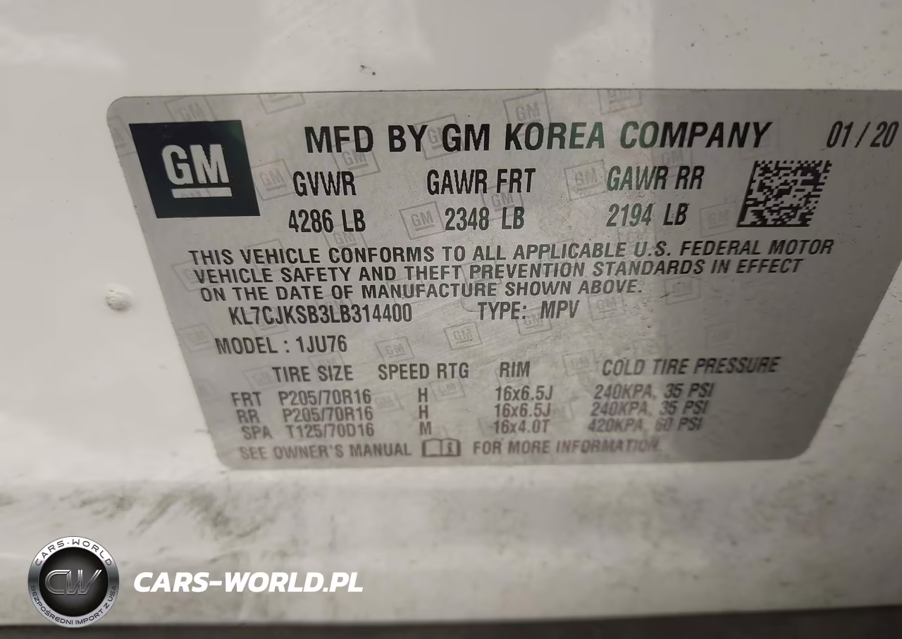 2020 Chevrolet Trax Fwd Ls VIN:KL7CJKSB3LB314400 - 9