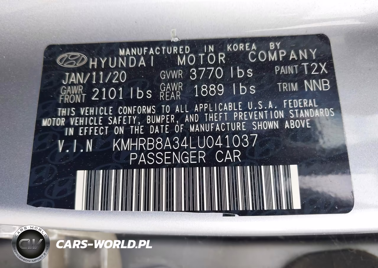 2020 Hyundai Venue Se VIN:KMHRB8A34LU041037 - 9