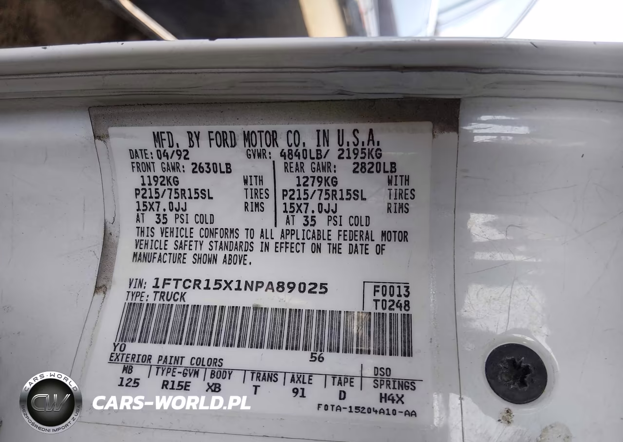 1992 Ford Ranger Super Cab VIN:1FTCR15X1NPA89025 - 9