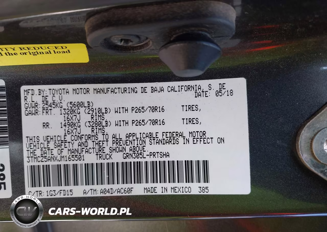 2018 Toyota Tacoma Trd Off Road VIN:3TMCZ5ANXJM165501 - 9