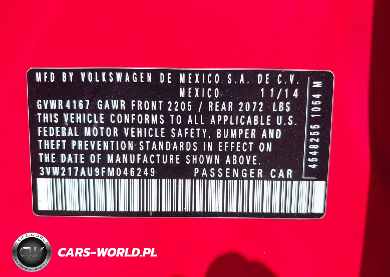 2015 Volkswagen Golf Tsi Se 4-Door VIN:3VW217AU9FM046249 - 9