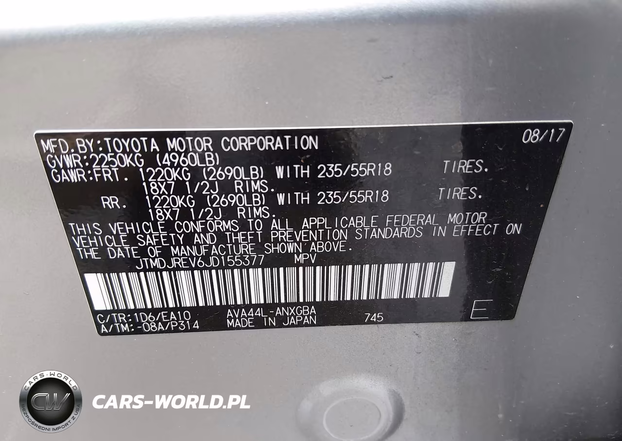 2018 Toyota Rav4 Hybrid Limited VIN:JTMDJREV6JD155377 - 9