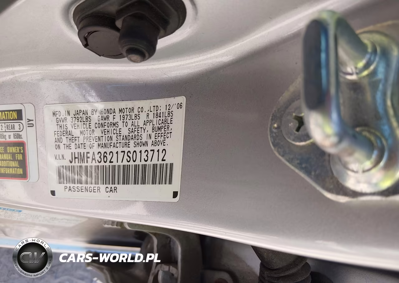 2007 Honda Civic Hybrid VIN:JHMFA36217S013712 - 9